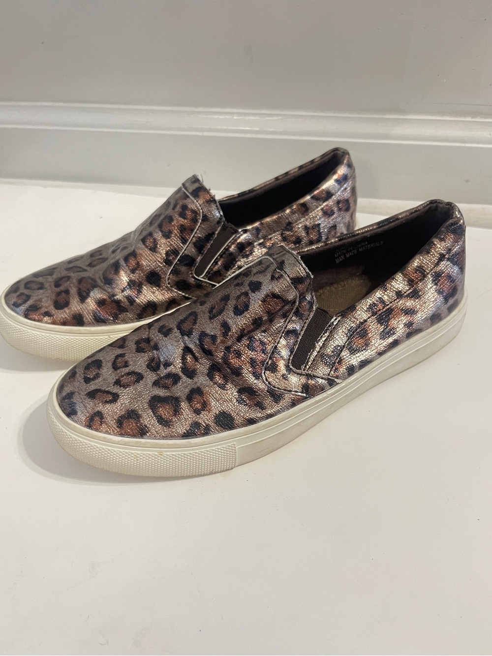 Corkys Jungle Metallic Slip On Sneaker Size 7 Animal Print